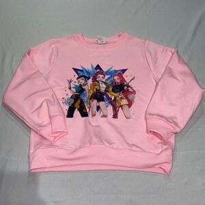 Digiprint Apparel Kids Pink Anime Graphic Sweatshirt Pullover Size 130 US (M)